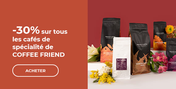 -30% sur tous les cafés de spécialité de COFFEE FRIEND