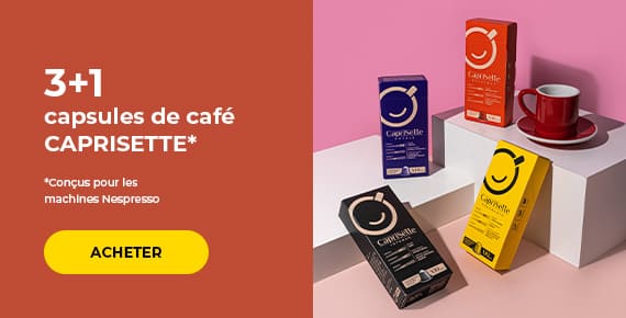 3+1 capsules de café CAPRISETTE*