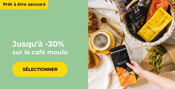 Jusqu'à -30% sur le café moulu