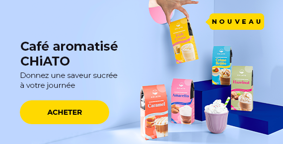 "NOUVEAU !  Café aromatisé CHiATO"